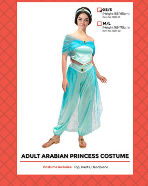 Adult Arabian Princess Costume Blue