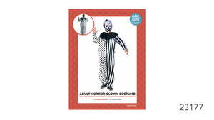 Adult Scary Black & White Clown Costume