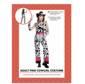 Adult Cowprint Cowgirl Costume