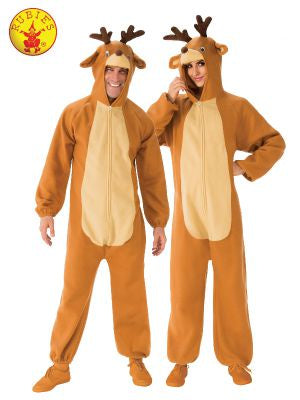 REINDEER ONESIE JUMPSUIT, ADULT