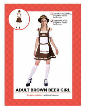 Adult Brown Beer Girl Costume