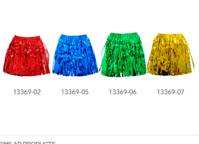 Adult Tinsel Fringe Skirt