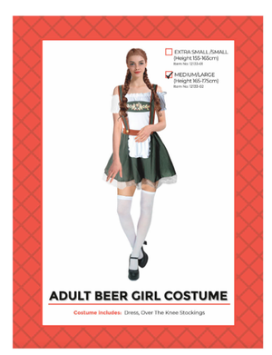 Adult Beer Girl Costume (Green)