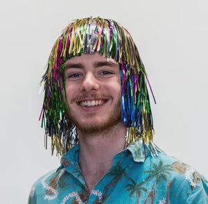 Tinsel Multi Colour Wig
