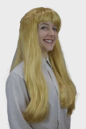 Blonde Long Wavy W/Fringe Wig