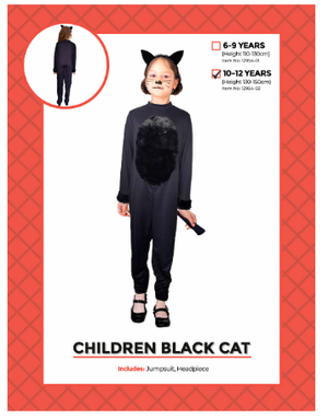 Children Black Cat Costume