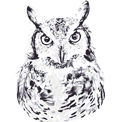 UV Tee - Horned OwlDesign