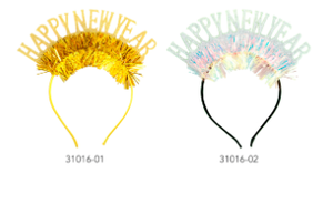 Happy new year tinsel headband
