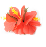Hawaiian Hair Flower Clip (red)