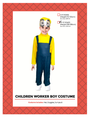 Children Worker Boy Costume