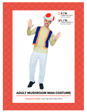 Adult Mushroom man Costume