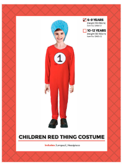 Children Red Thing costume