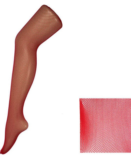 Fishnet Pantyhose (Small Hole Red)