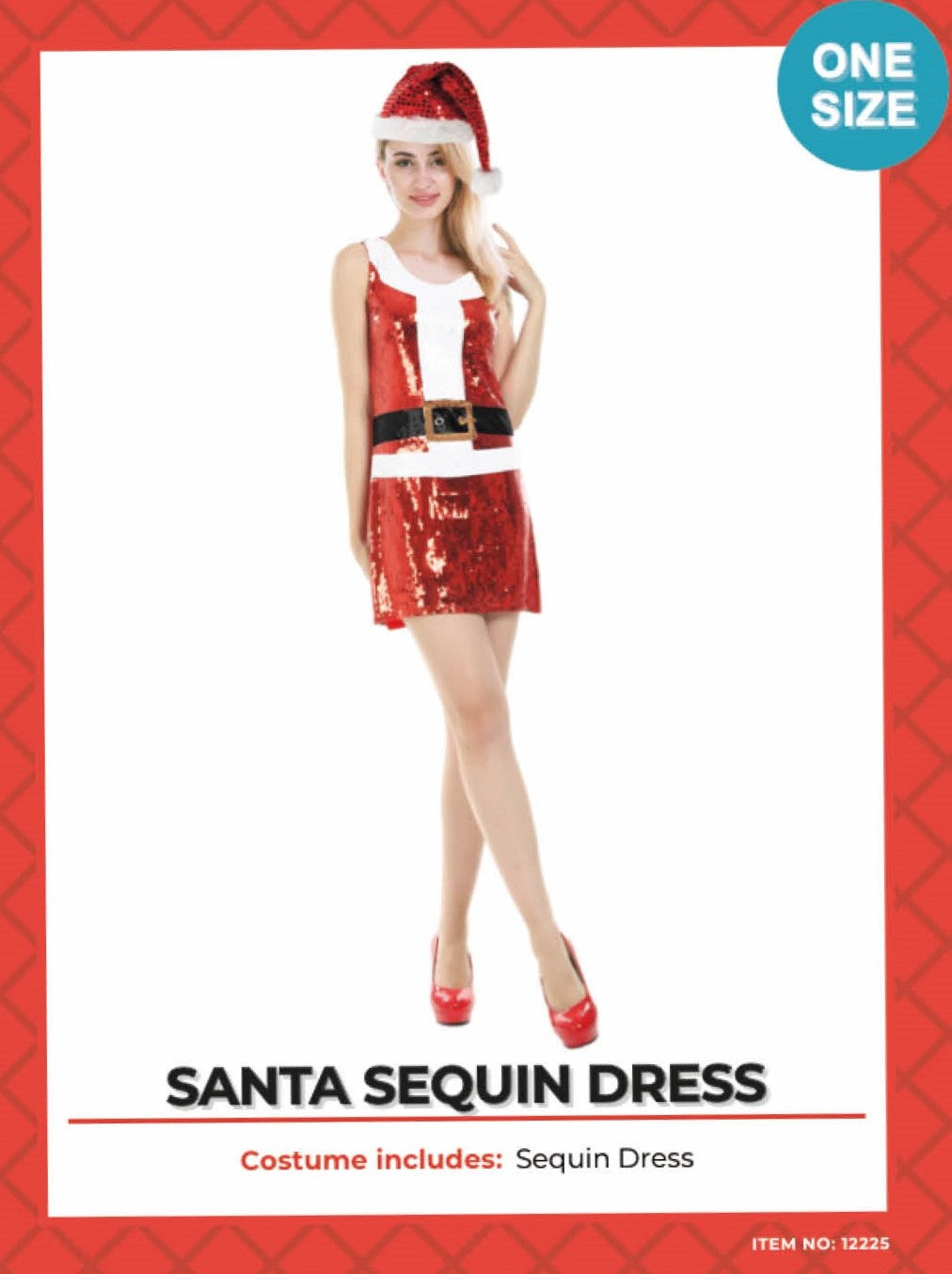 Adult Christmas Sequin Dress (Santa)