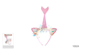 Mermaid Tinsel Headband Pink