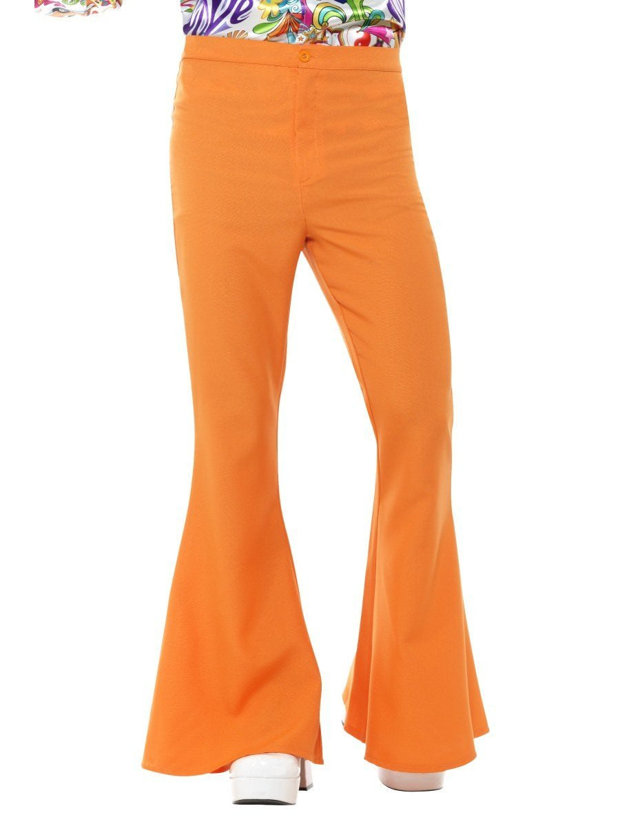 Flared Trousers, Mens, Orange