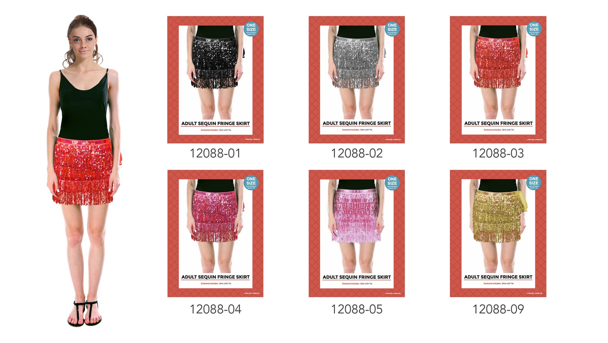 Sequin Fringe Skirt