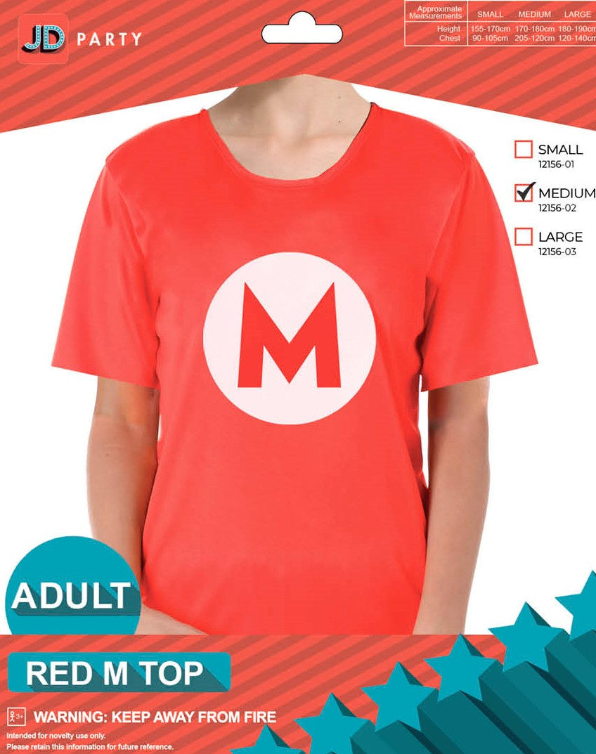 Adult Red M Top