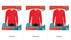 Adult Long Sleeve Top (M) Red