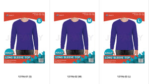 Adult Long Sleeve Top (S) Purple