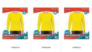 Adult Long Sleeve Top (S) Yellow