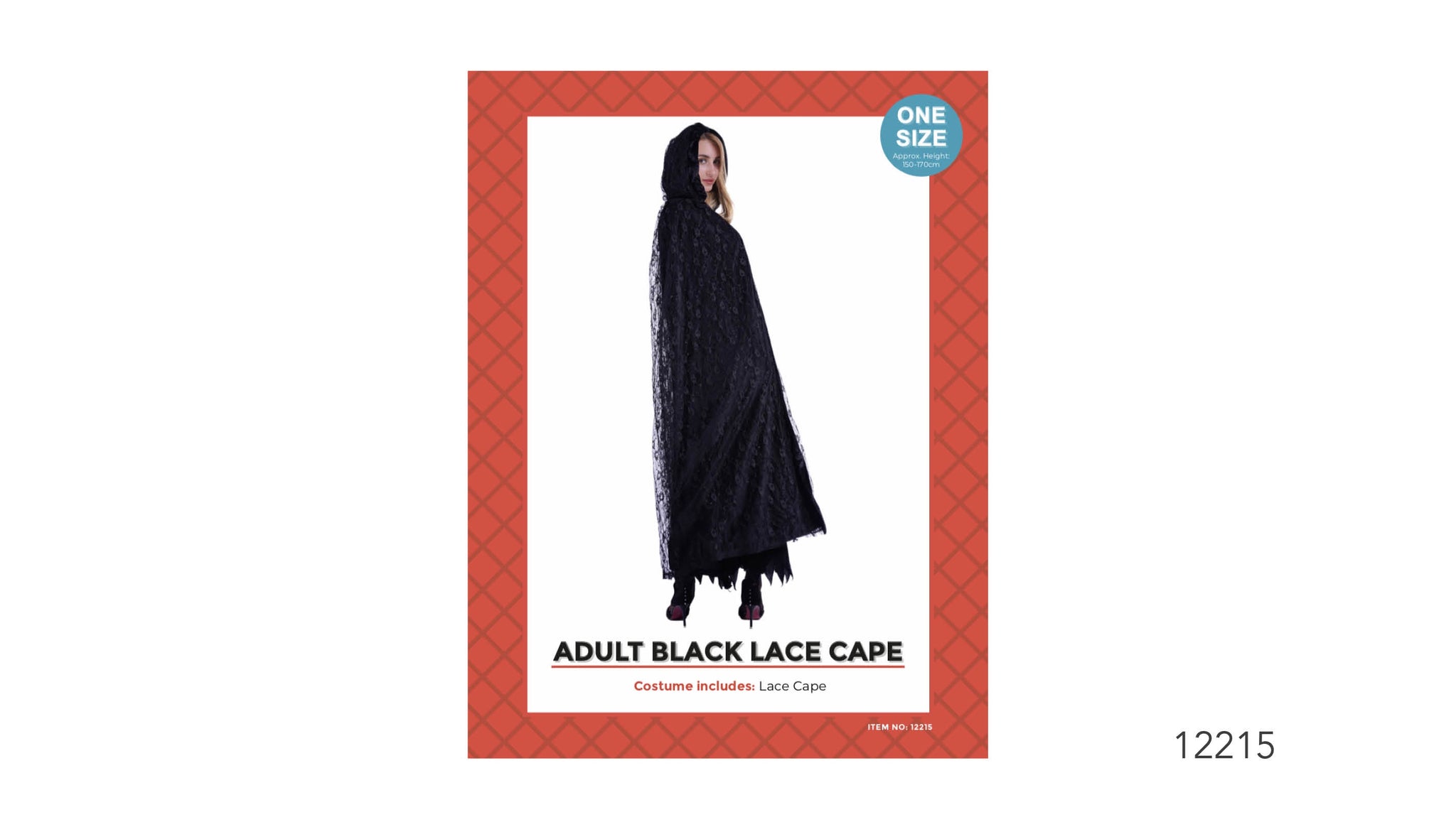 Adult Black Lace Cape