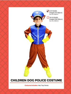 Children Dog Police Costume