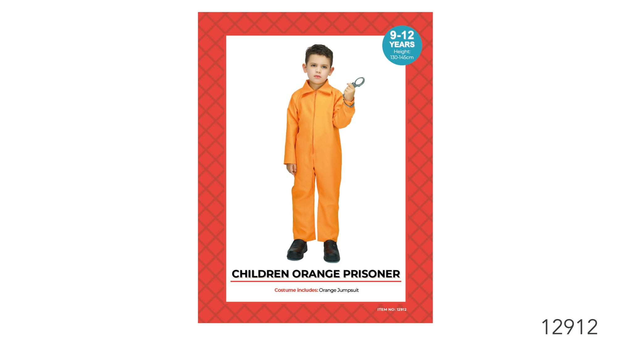 Children Orange Prisoner Costume
