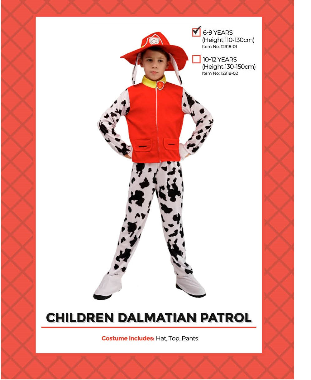 Children Dalmation Patrol Costume