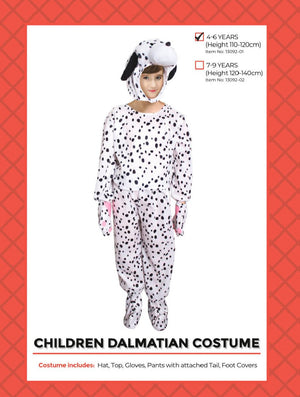 Children Dalmation Animal Costume