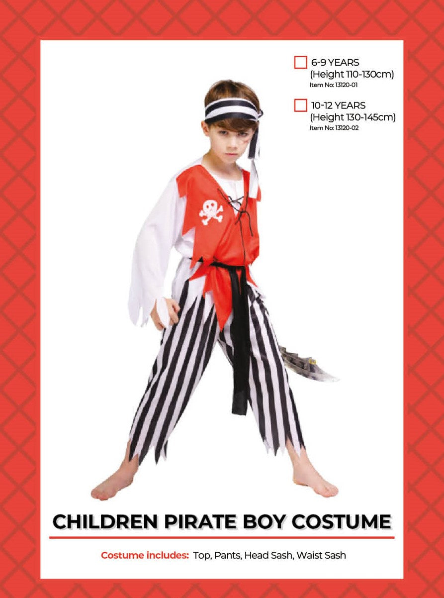 Children Pirate Boy Costume (10-12 years)