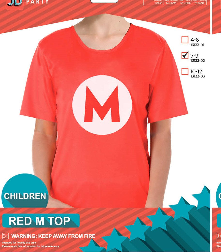 Children Red M Tshirt