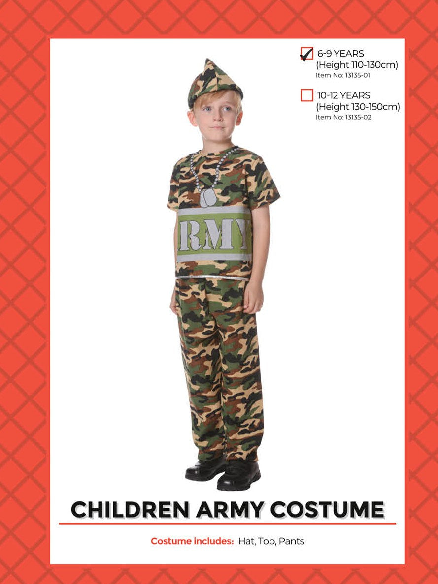 Children Army Costume