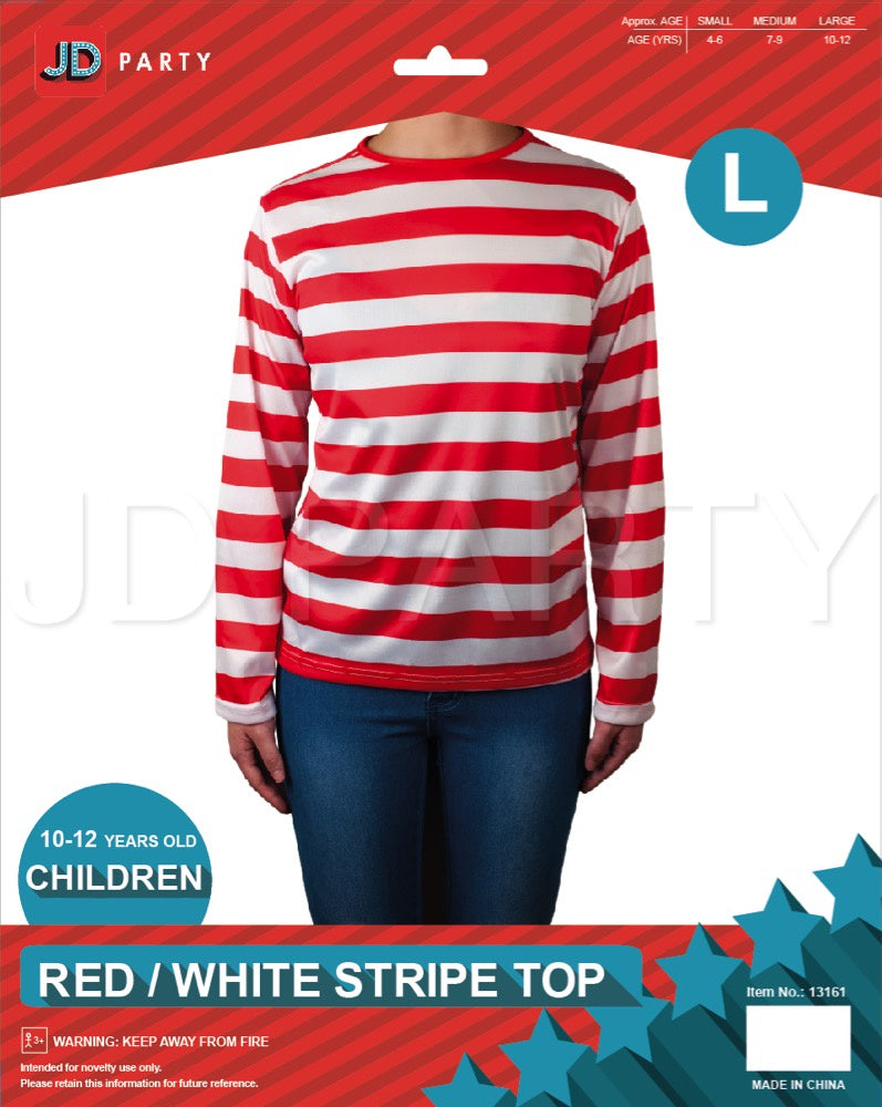 Children Red/White Stripe Top (L)