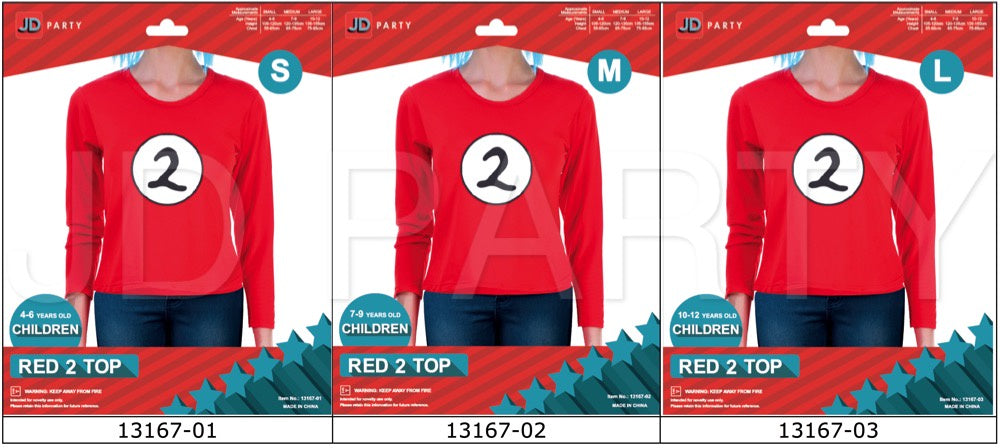 Children Red 2 Long Sleeve Top (S)