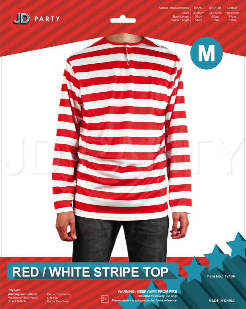 Red/White Stripe Top (M)