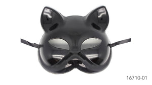 Black Cat Mask (Pure Black)