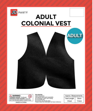 Adult Colonial Vest (Black)