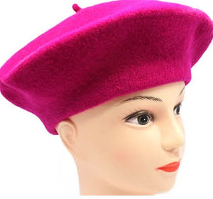 Beret Hat (Hot Pink)
