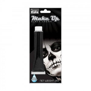 28g Black Face Paint in Tube on Card