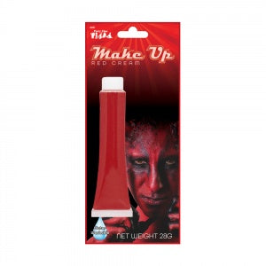 28g Red Face Paint in Tube on Card