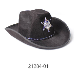 Deluxe Cowboy Sheriff Hat (Black)