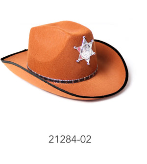 Deluxe Cowboy Sheriff Hat (Brown)