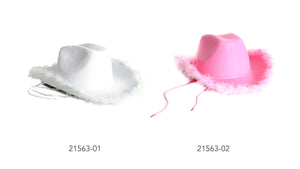 Fluffy Cowboy Hat (White)
