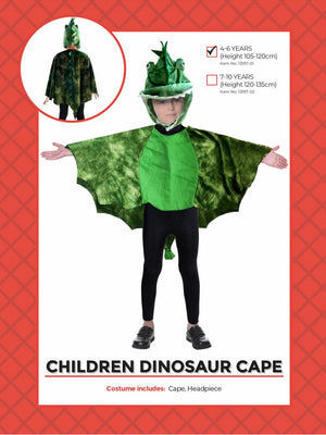 Children Dinosaur Cape & Hat