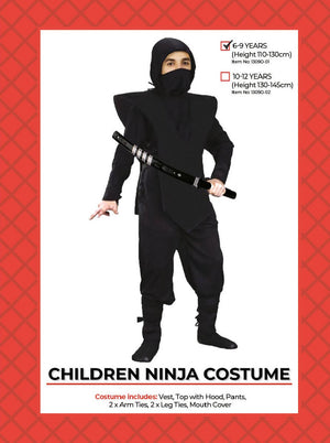 Children Ninja Costume (6-9 years)
