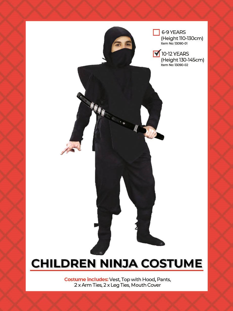 Children Ninja Costume (10-12years)