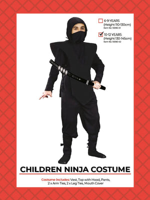 Children Ninja Costume (10-12years)