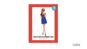 Adult Red Plumber Girl Costume