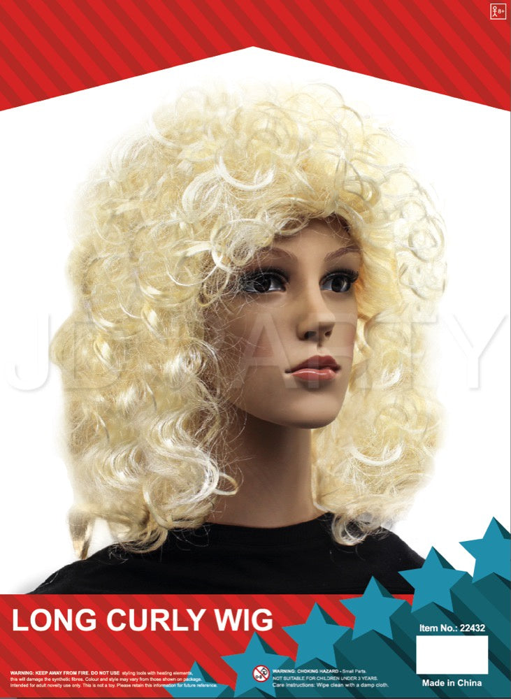 Lady Long Curly Wig (Blonde)